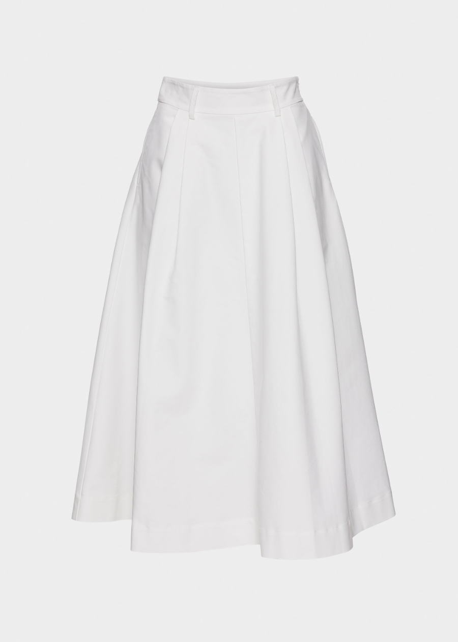 Anna Cotton Skirt White Skjørt
